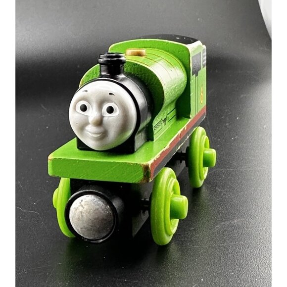 Thomas Wooden Railway Train Percy  Engine 2012 Learning Curve Green #6 READ - Picture 1 of 15